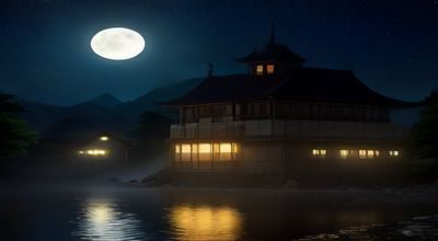 深夜泳池藍光水面倒影，象徵母子偷偷潛入水中亂倫場景的視覺意象研究配圖